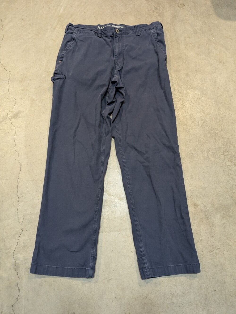Duluth Trading Co Flex Ballroom Khaki Pants Navy Mens 32x29